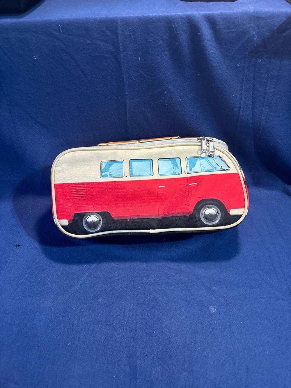 The Monster Factory Volkswagen T1 1965 Camper Van Toiletry Wash Bag - Red